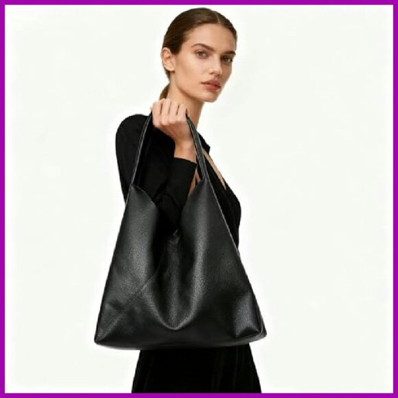 Large Soft PU Leather Tote Hobo Bag for Women Work Travel Purse - Picture 7 of 8